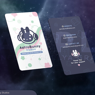 Aerlya graphics sample astrobunnystudios businesscards