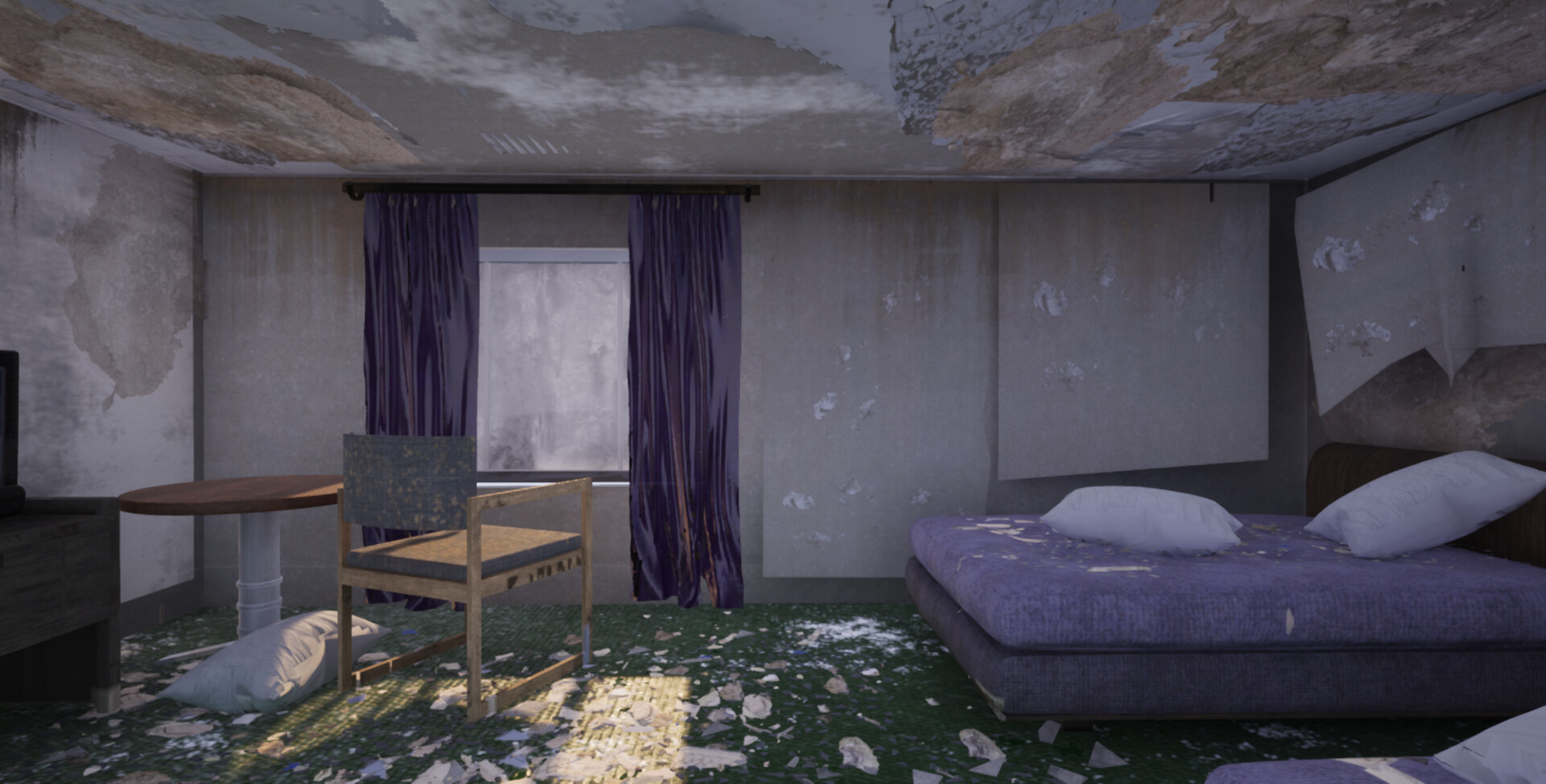 ArtStation Old Rundown Hotel Room