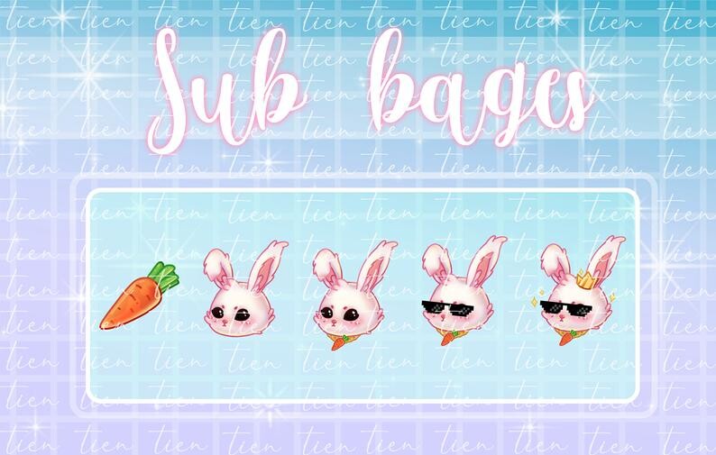 ArtStation - Rabbit sub bage for Twich