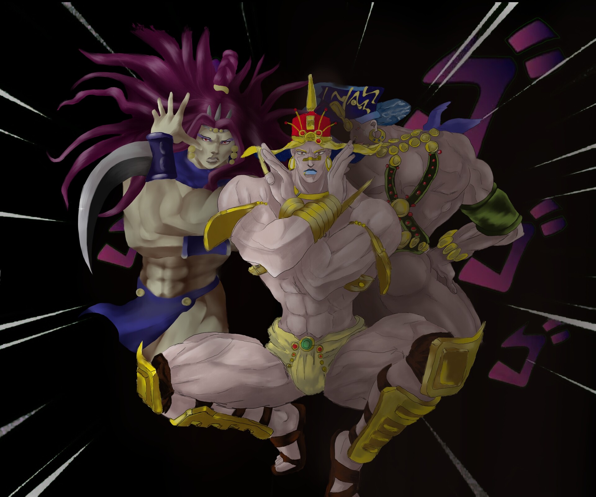 ArtStation pillar men jojo's bizzare adventures yayayayya