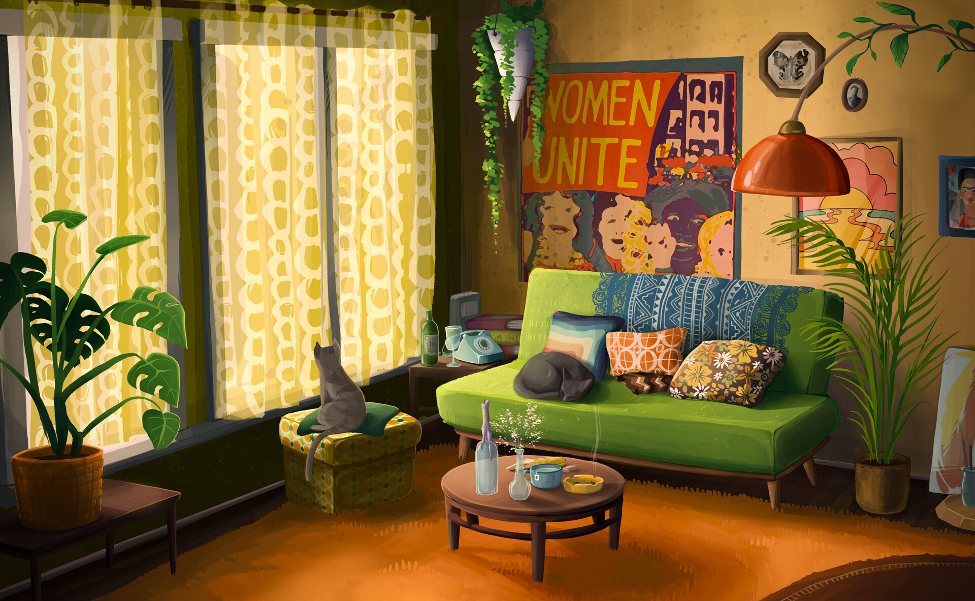 ArtStation - Retro Livingroom