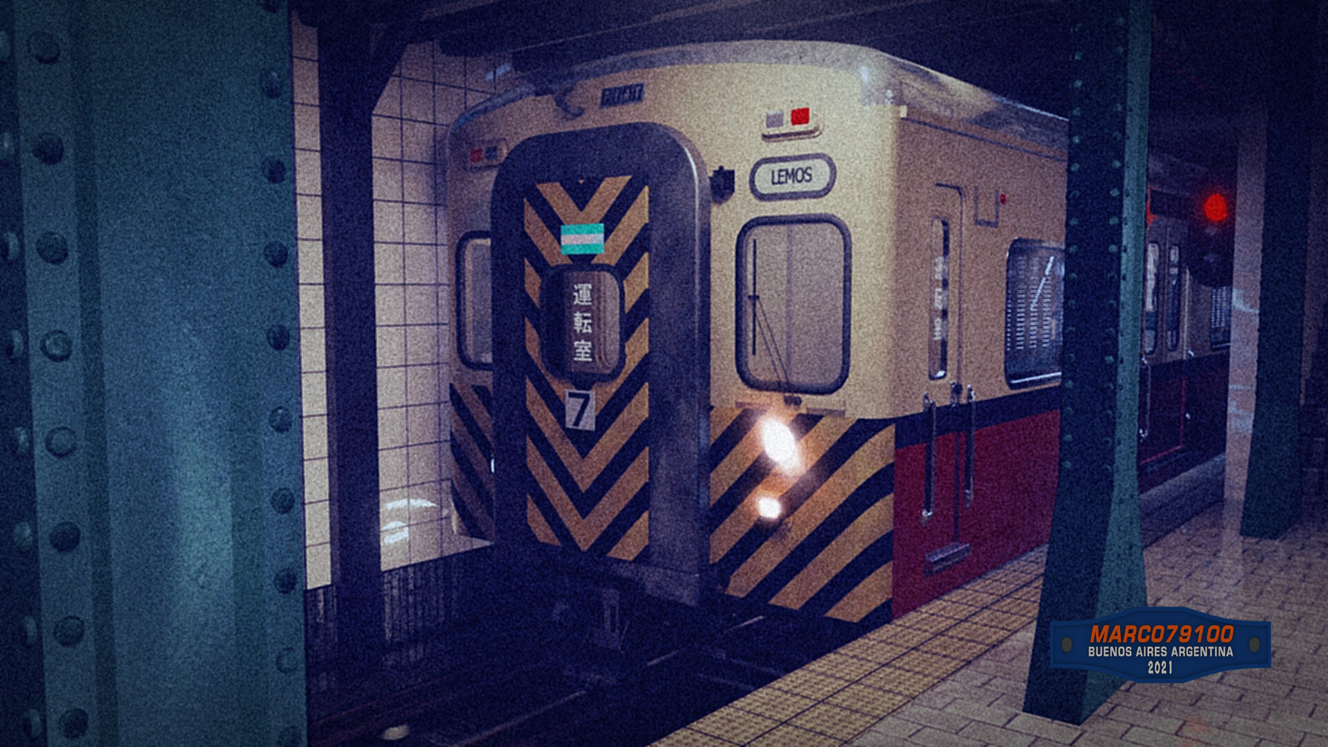 toshiba train from urquiza line emu