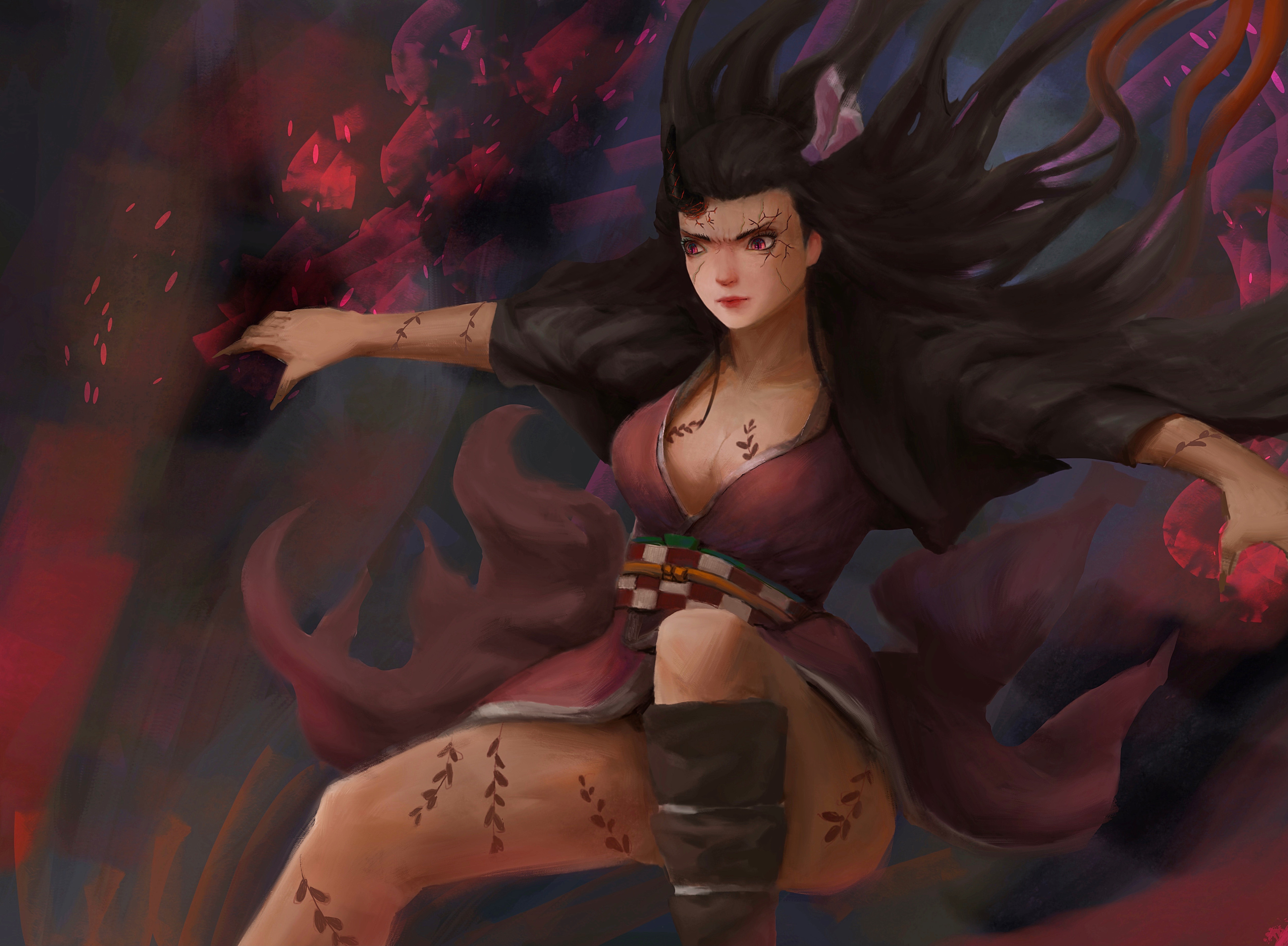 images Nezuko Full Demon Form Fan Art artstation nezuko fanart nhatthong