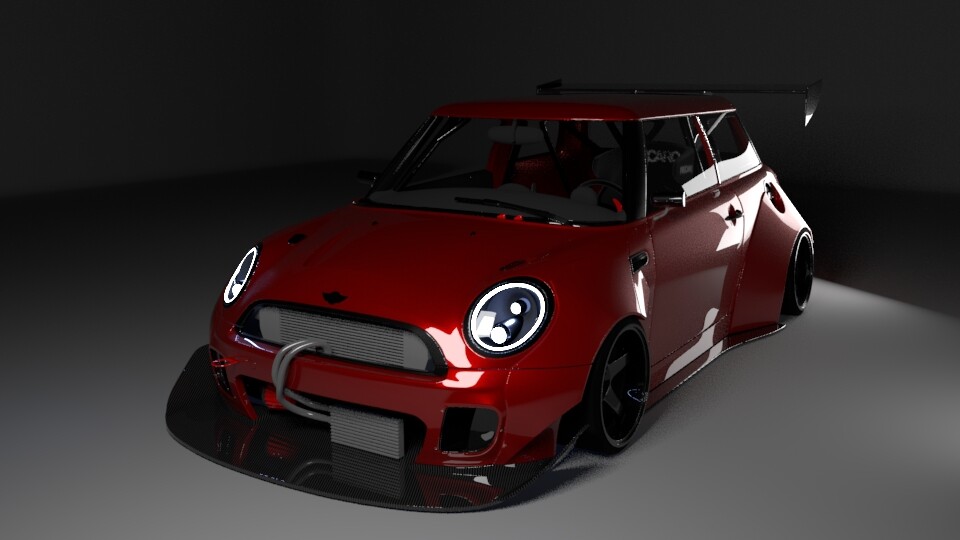ArtStation - Mini cooper rocket bunny ispired
