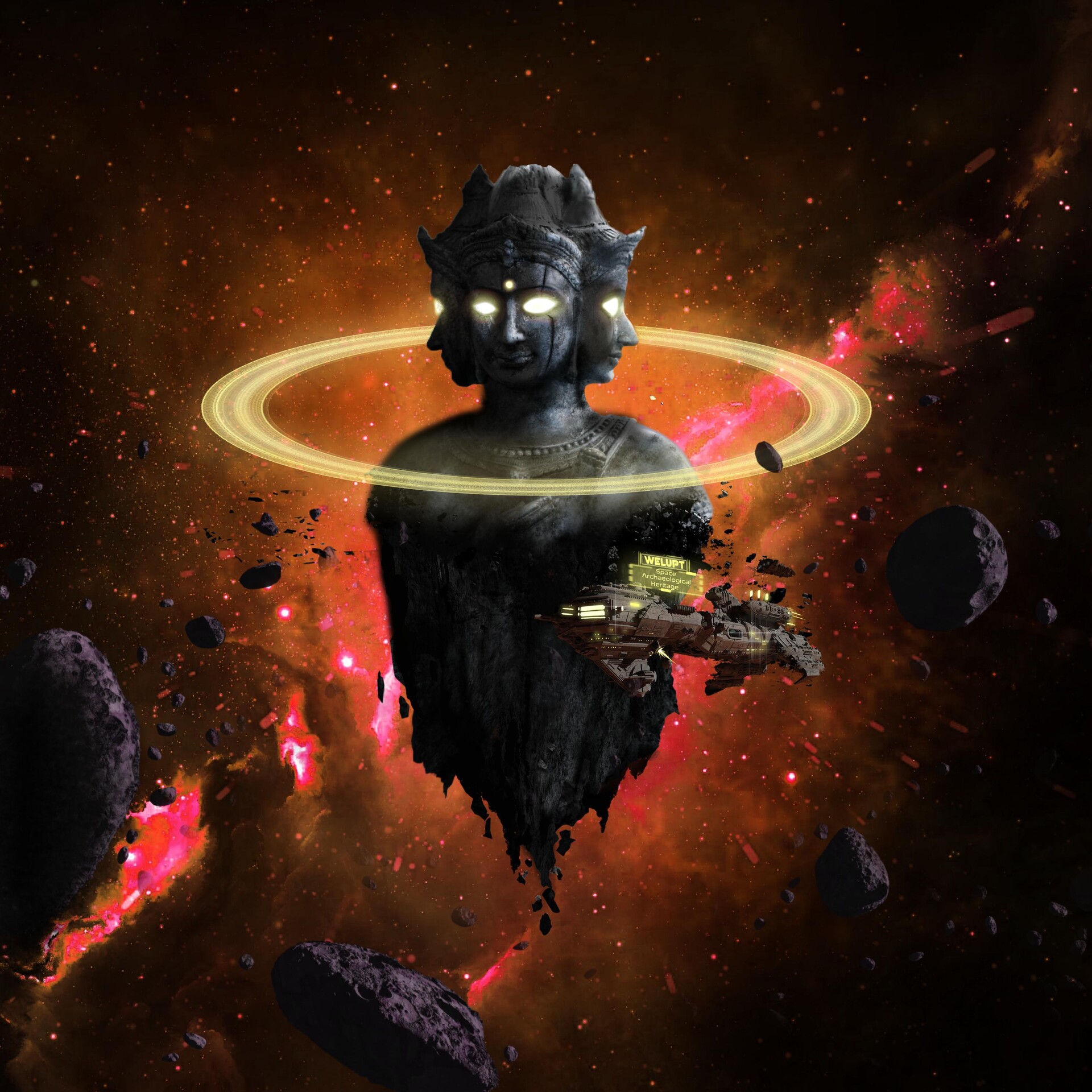 Artstation Remains Of The Cosmic Brahma Statue