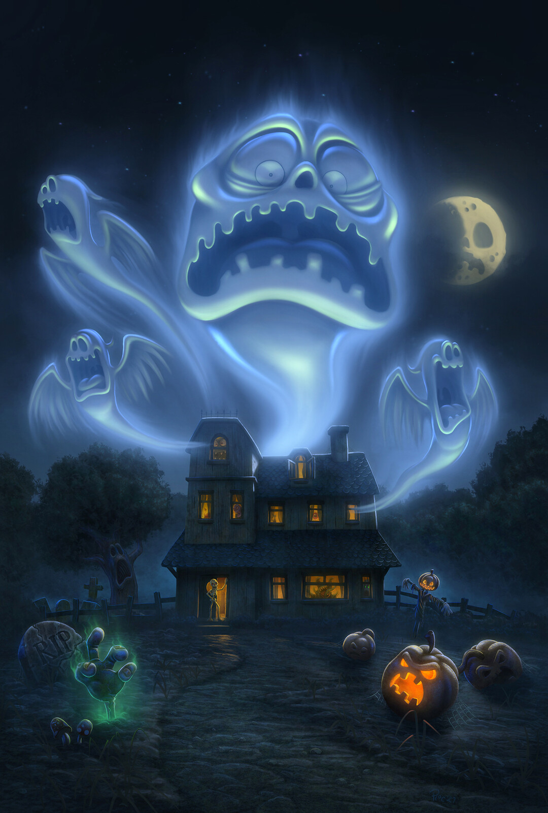 Inspired by the amazing poster artwork for the 80's horror movie "Fright Night" 
