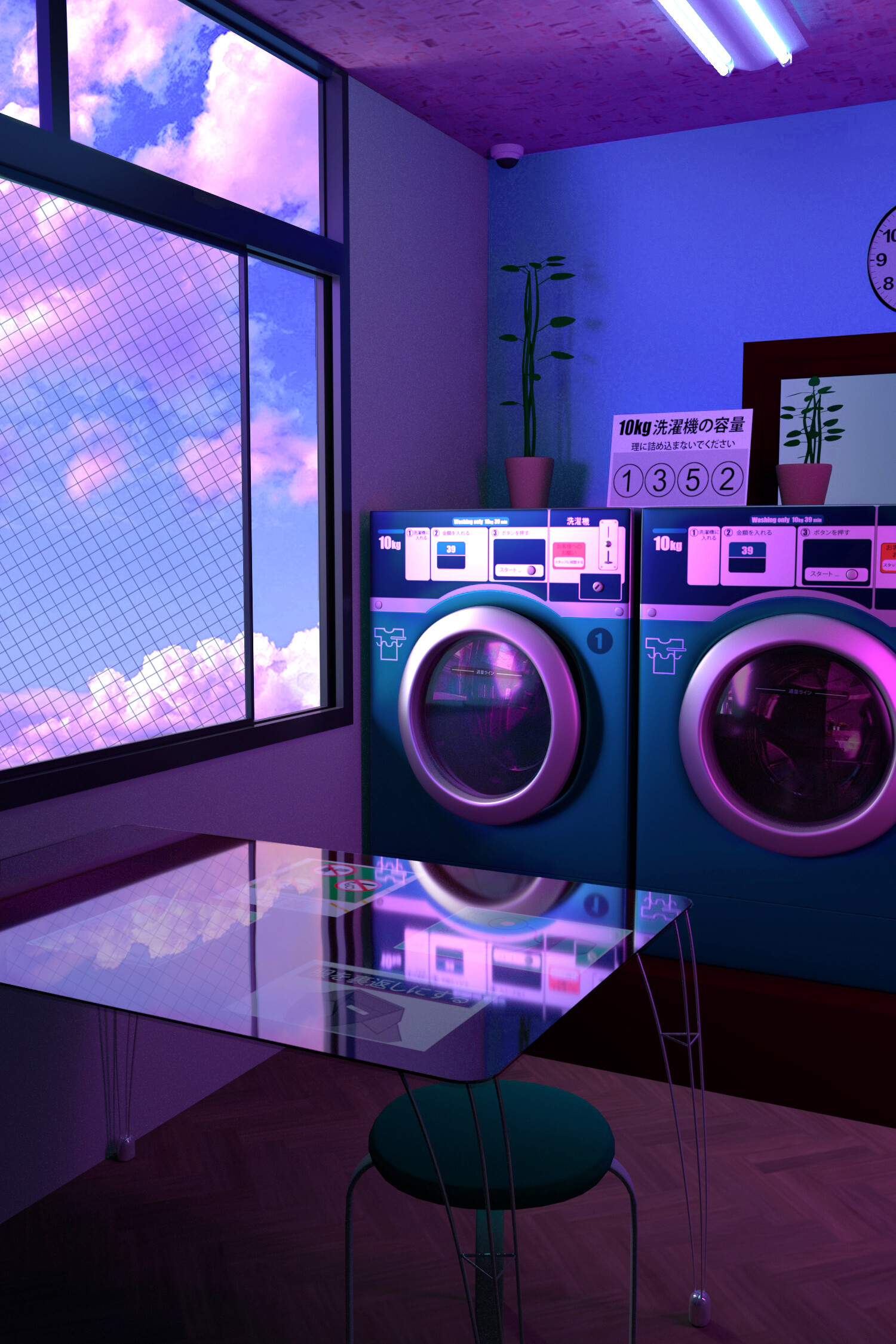laundry room design light purple