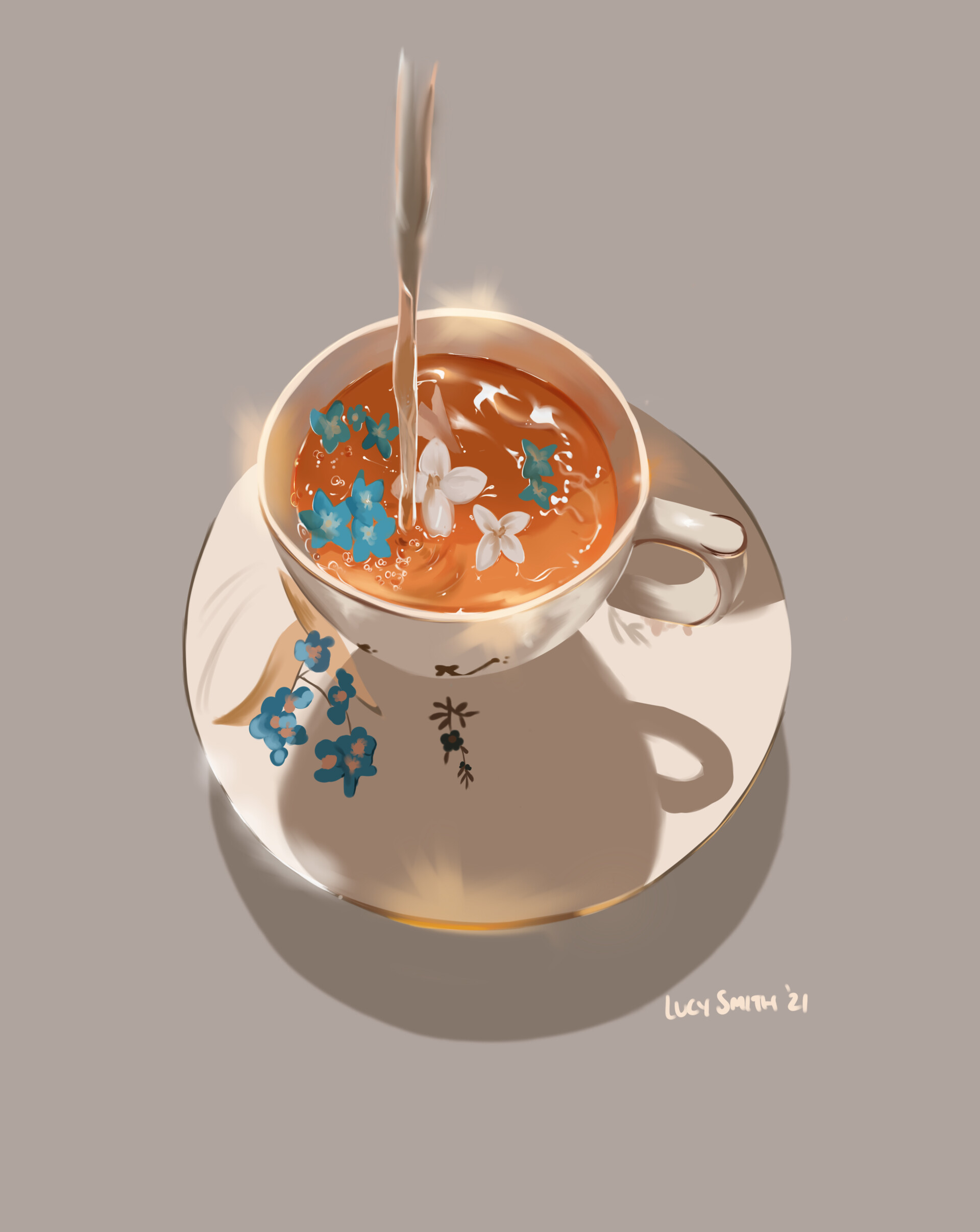 ArtStation - Tea Cup Painting Study