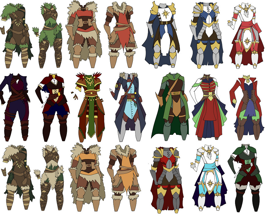 Costumes + recolour tests