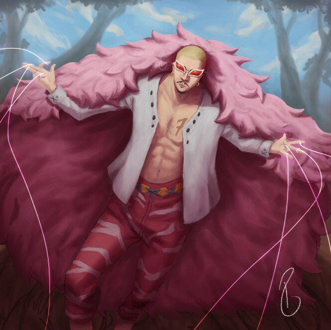 ArtStation - Gabriel Rodrigues Fanart - Doflamingo