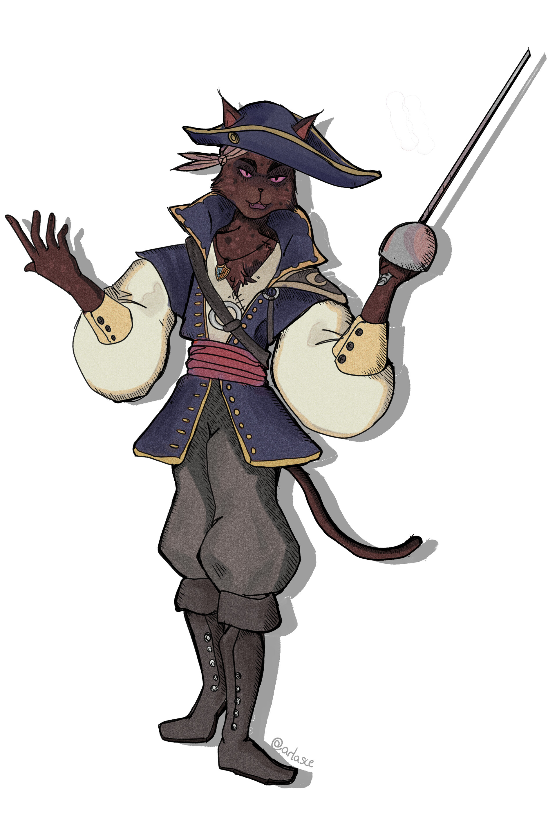 Pirate Cat Dnd ArtStation Scry, Tabaxi Pirate