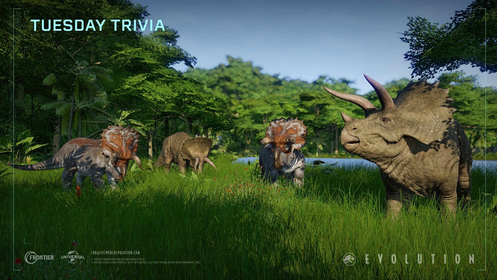 Jurassic World Evolution - Tuesday Trivia Triceratops