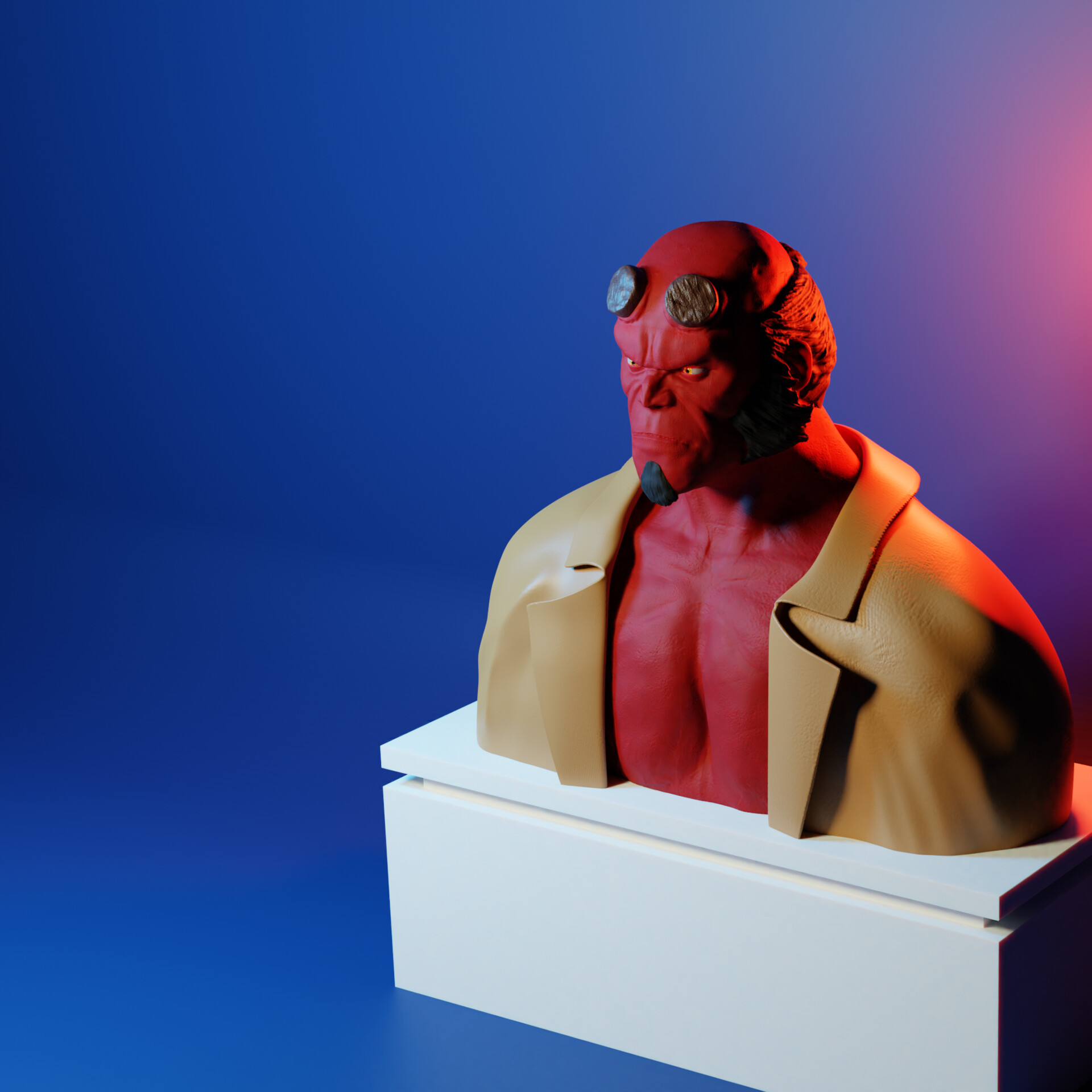 Ron blank newbie sculpting 1 hellboy