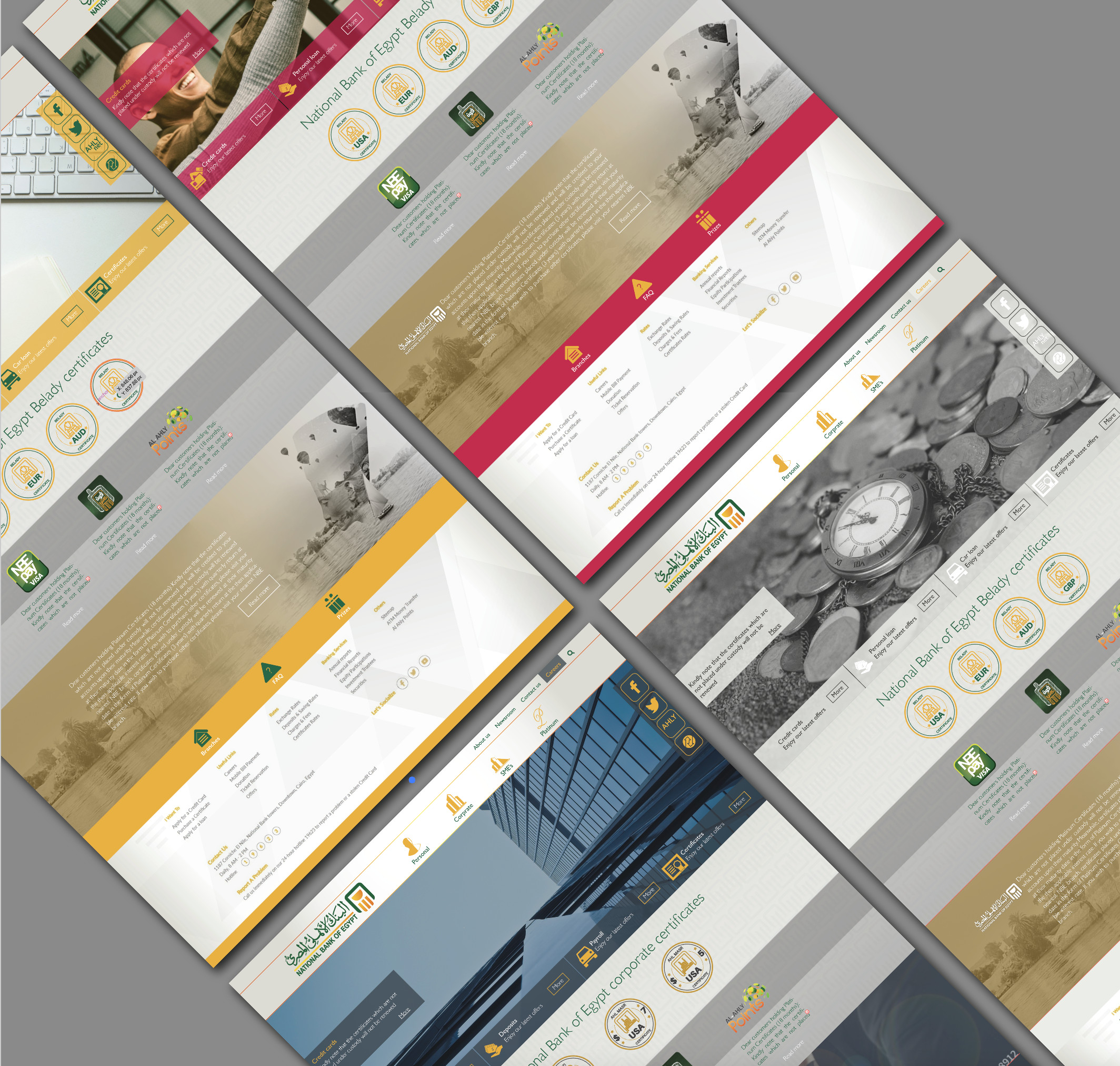 banking website design concept 