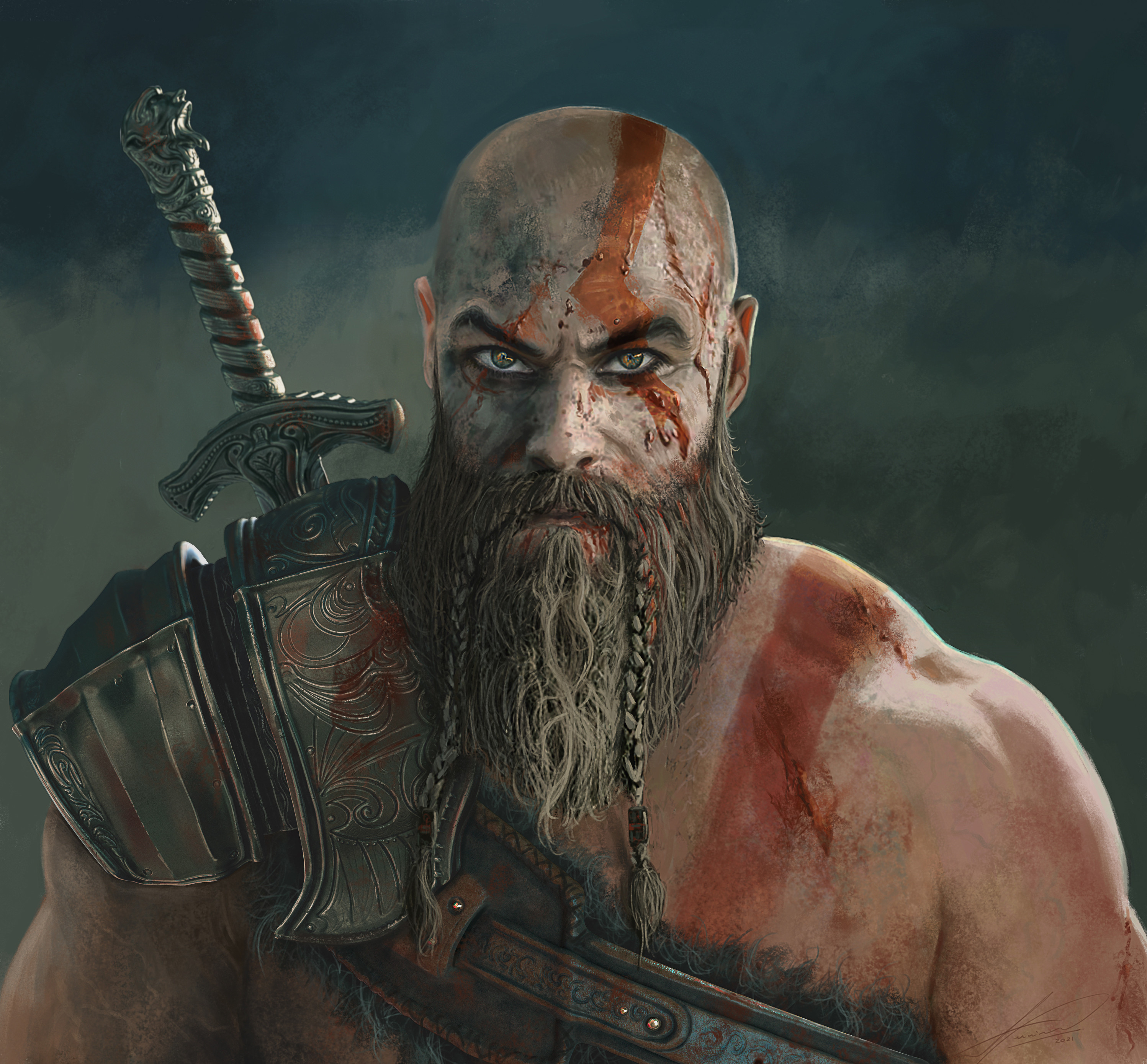 Luciano Neves - Kratos (God of War) Fan Art