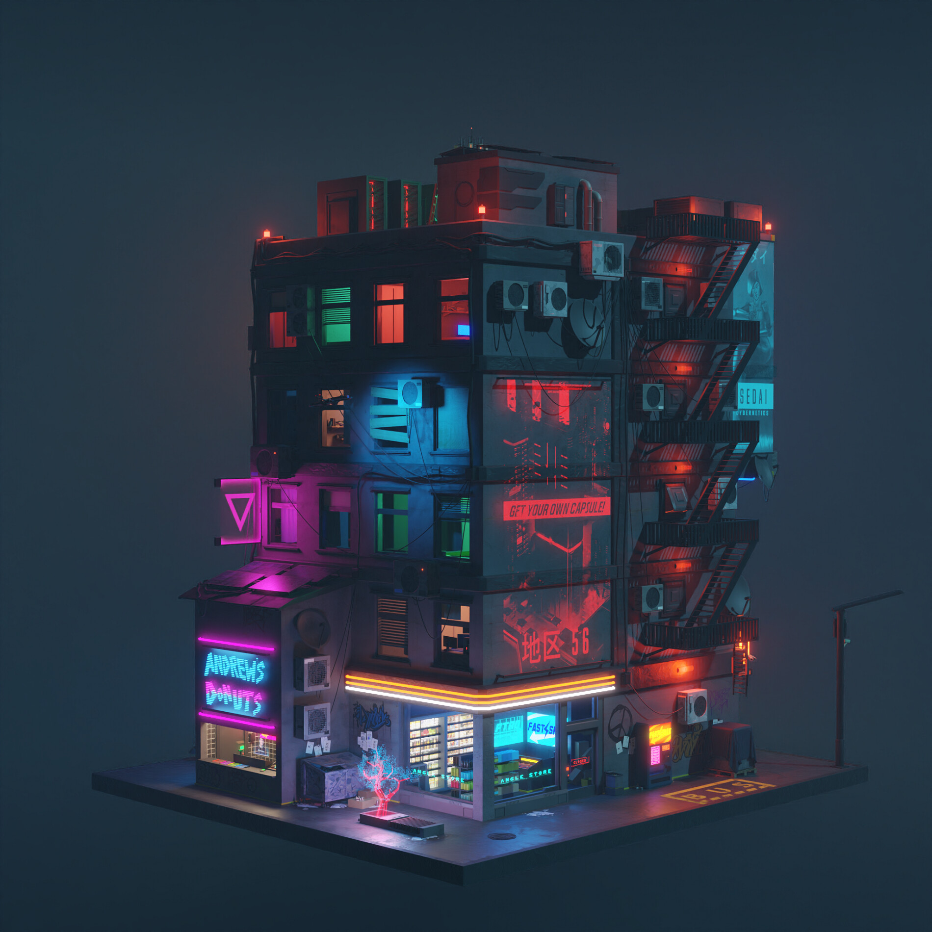 Dmytro Lastovka - Cyberpunk Apartments