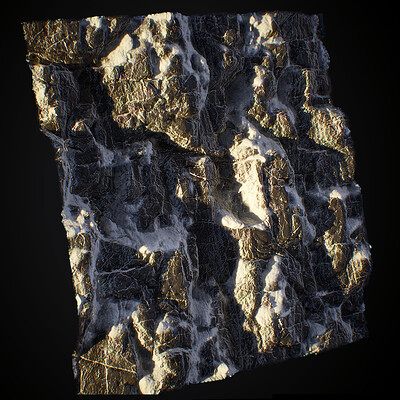 Snowy Rock Formation - Substance Designer