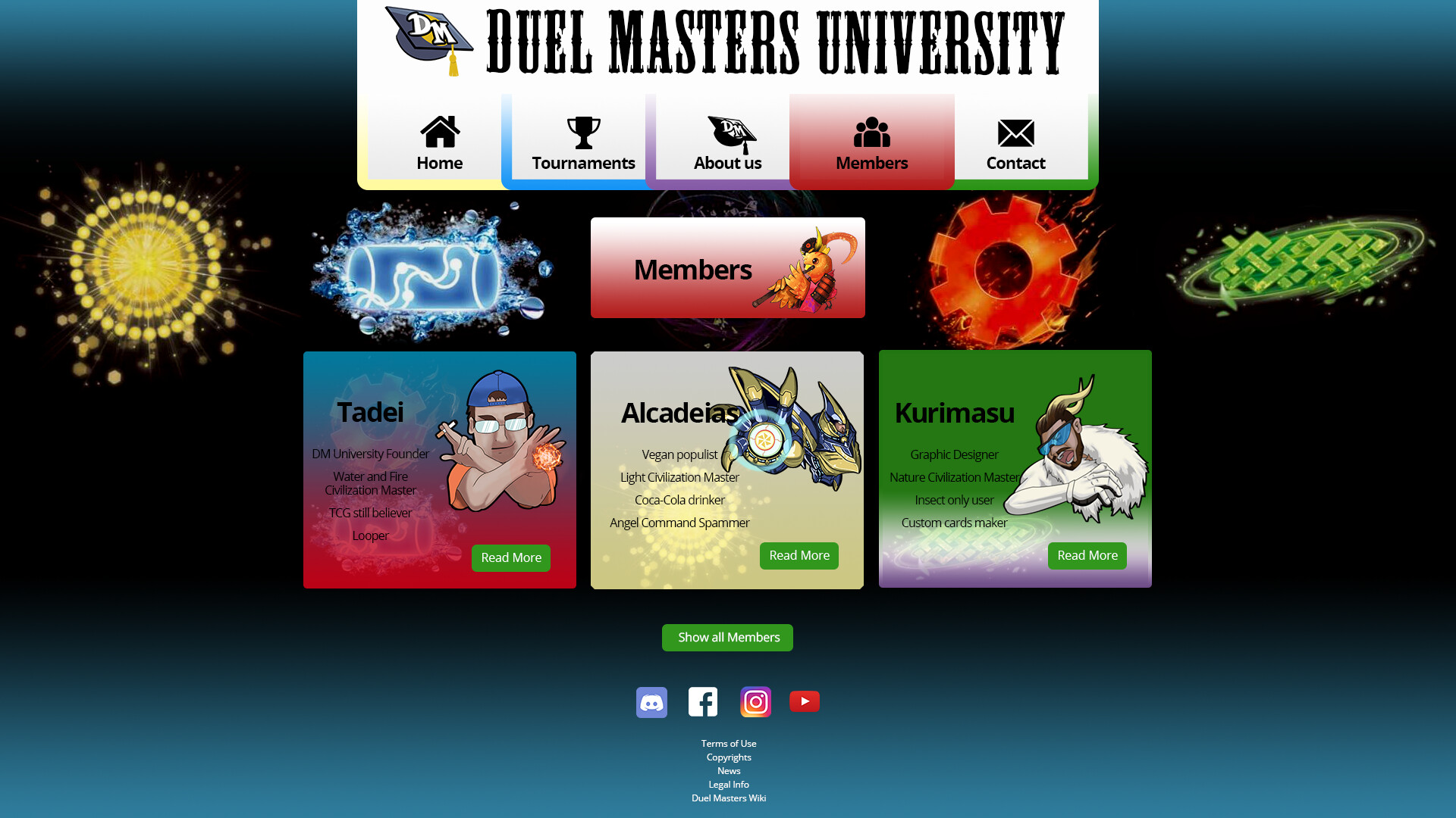 ArtStation - Duel Masters University Web Design Template