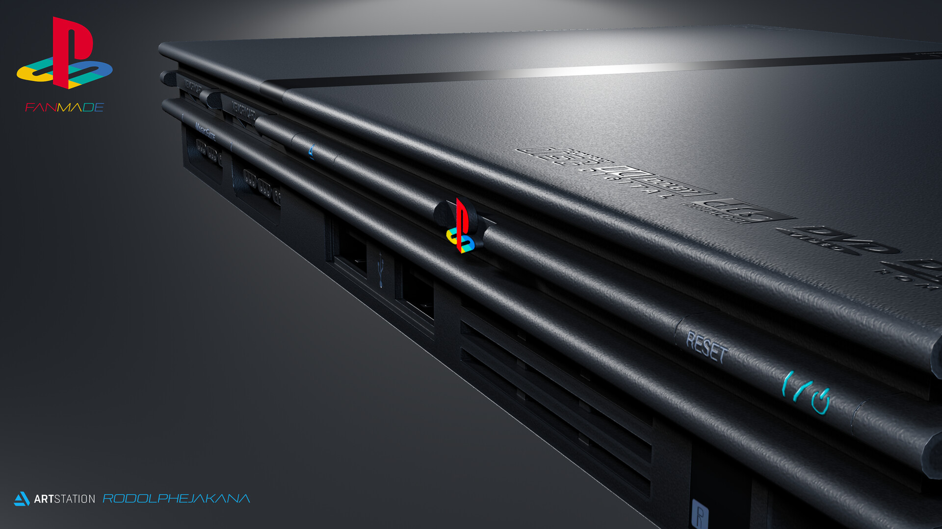 Sfondo con logo PlayStation 2