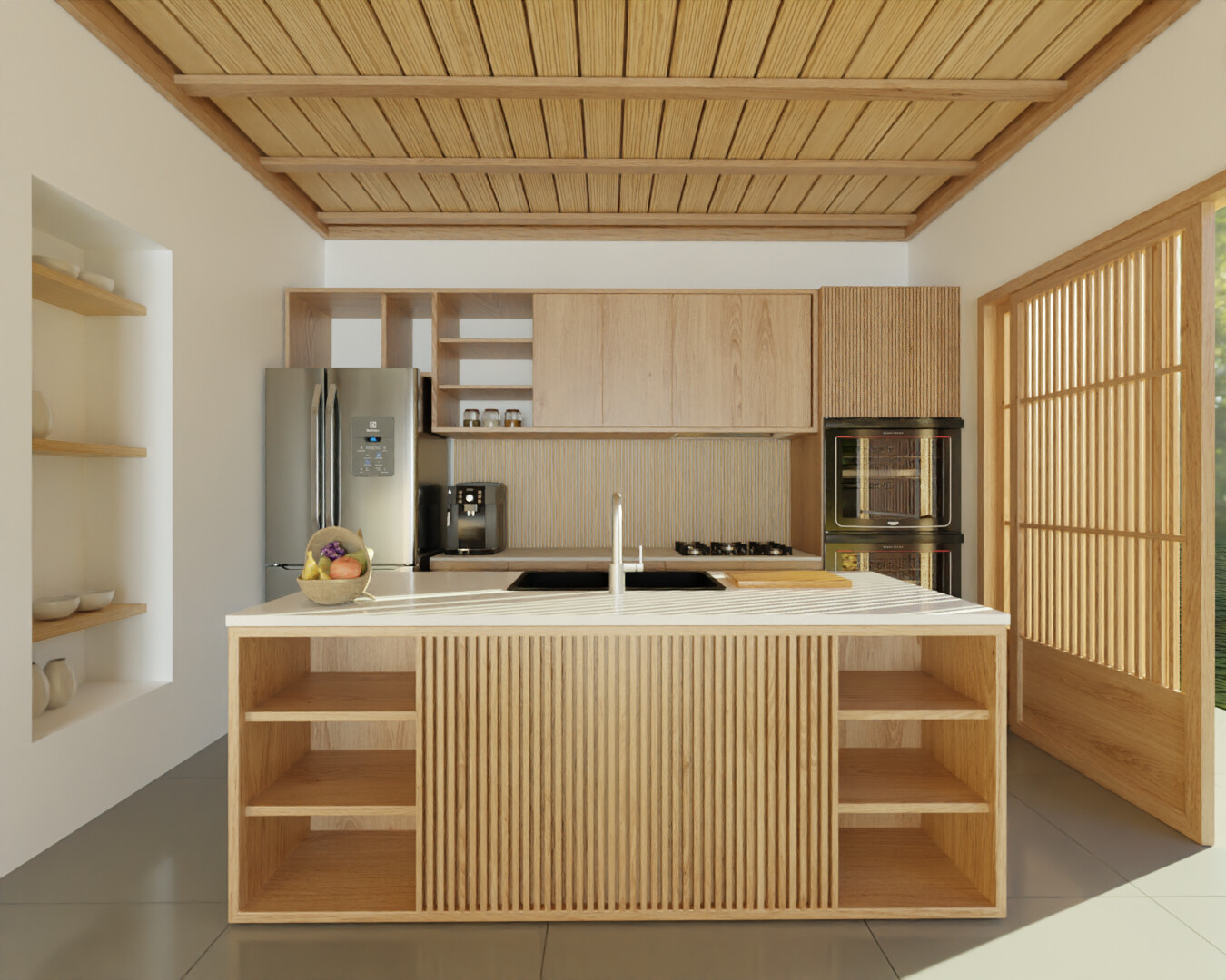 ArtStation - sweet japanese kitchen design