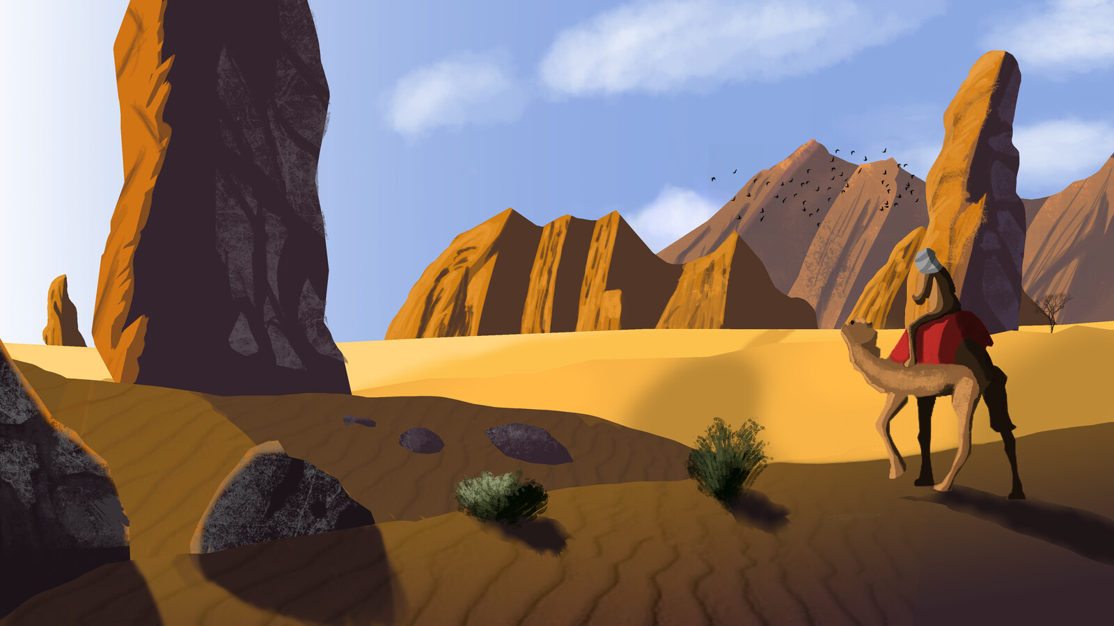 Concept art of a desert