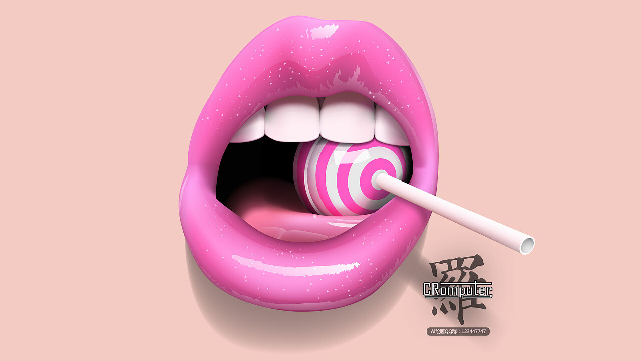 ArtStation - LollipopsAndLips(Illustrator)-Wallpaper-