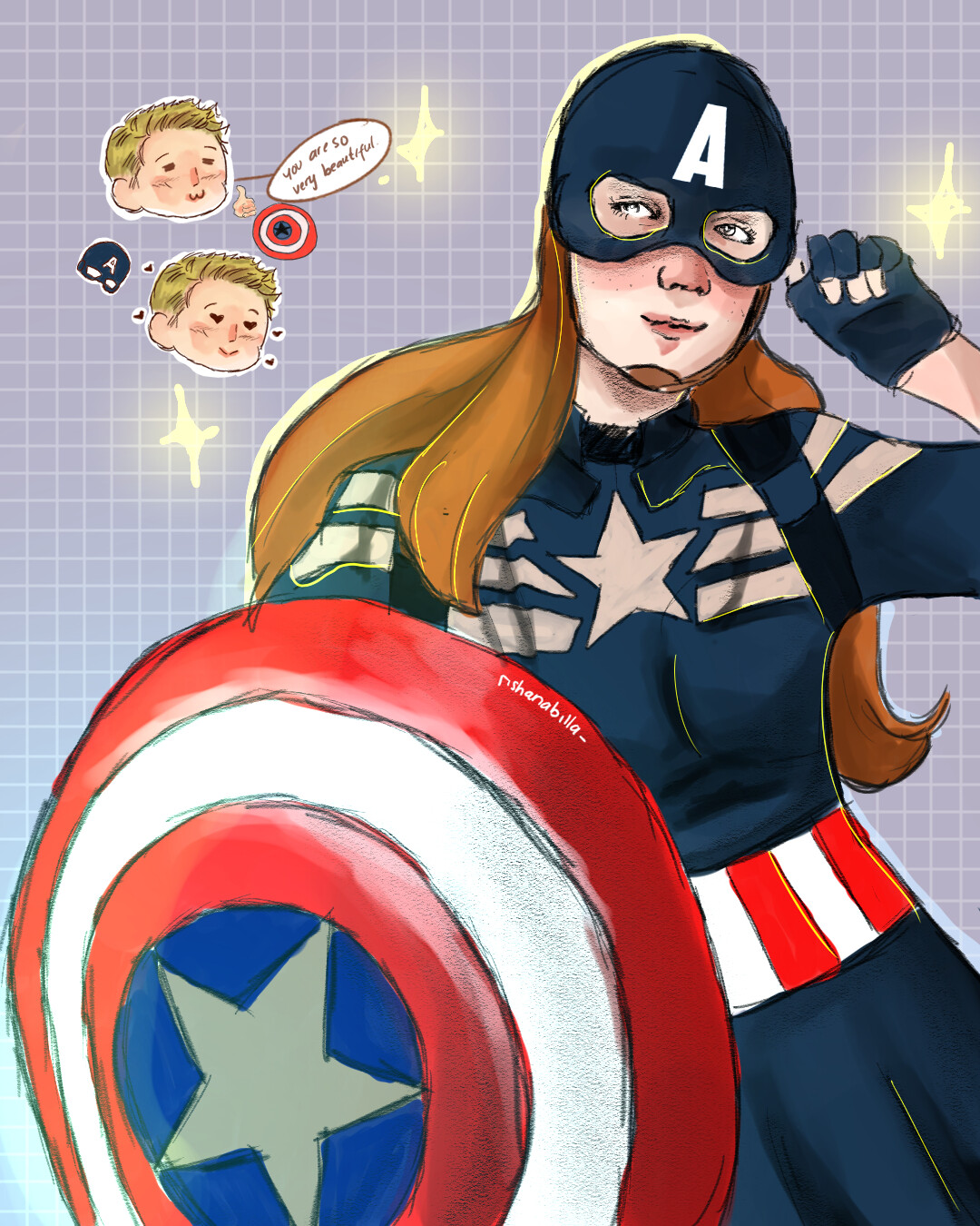 Artstation Fanart Captain America Female Version