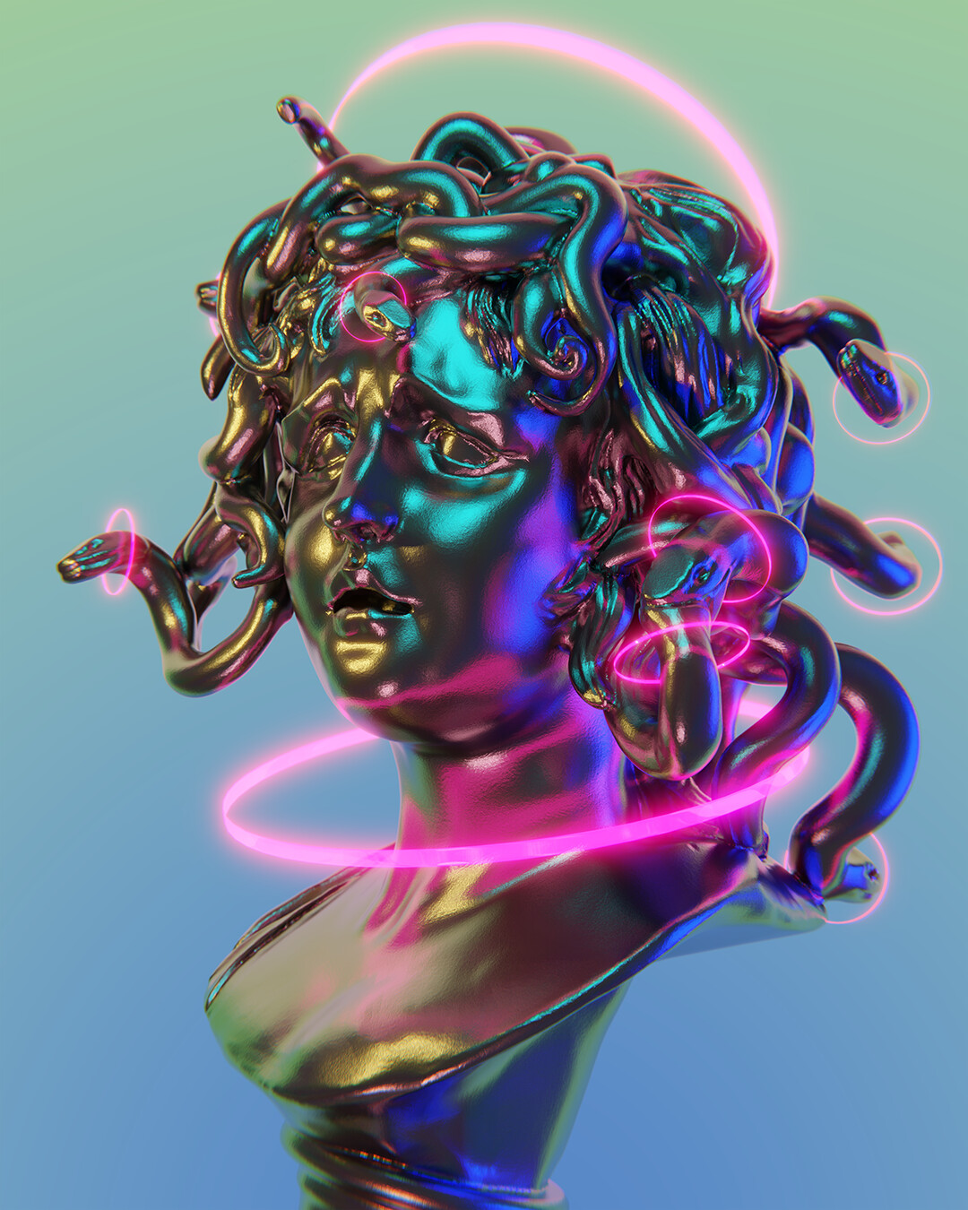 ArtStation - 98 Medusa CyberPunk
