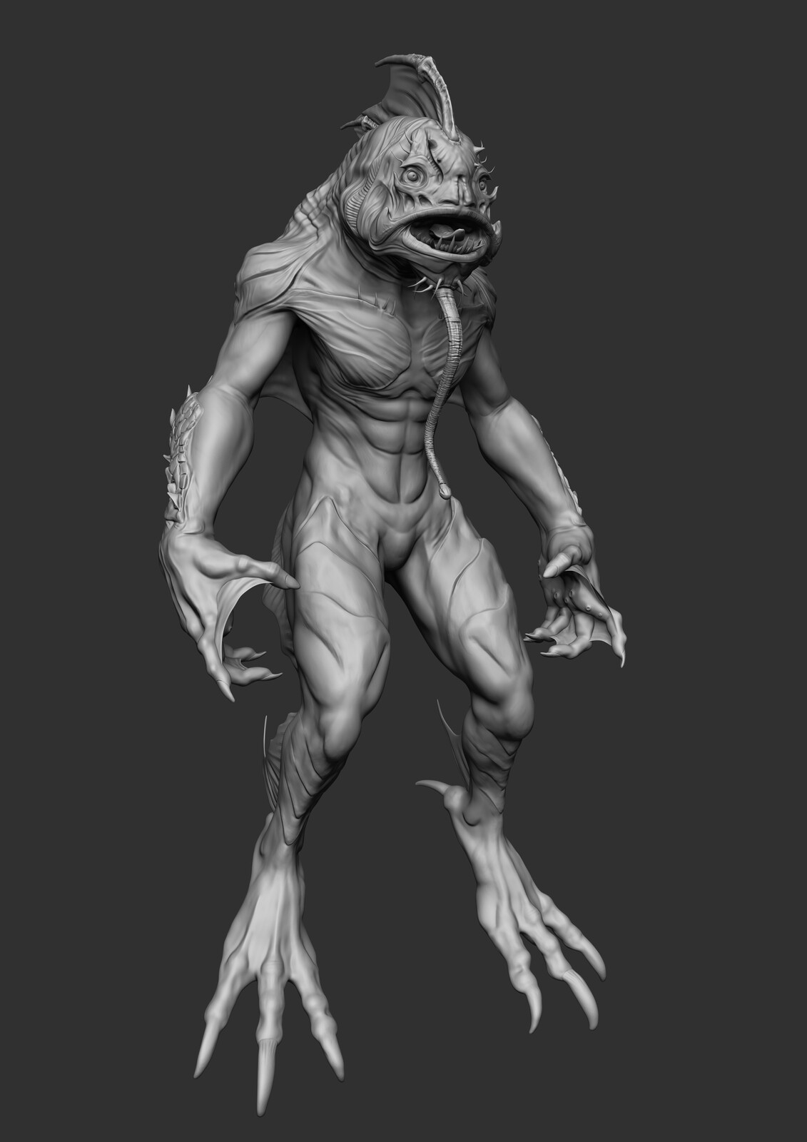 straight zbrush render