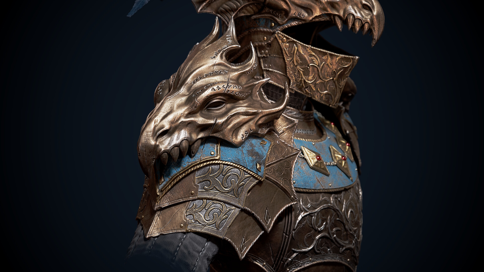 dragon wearing armor
