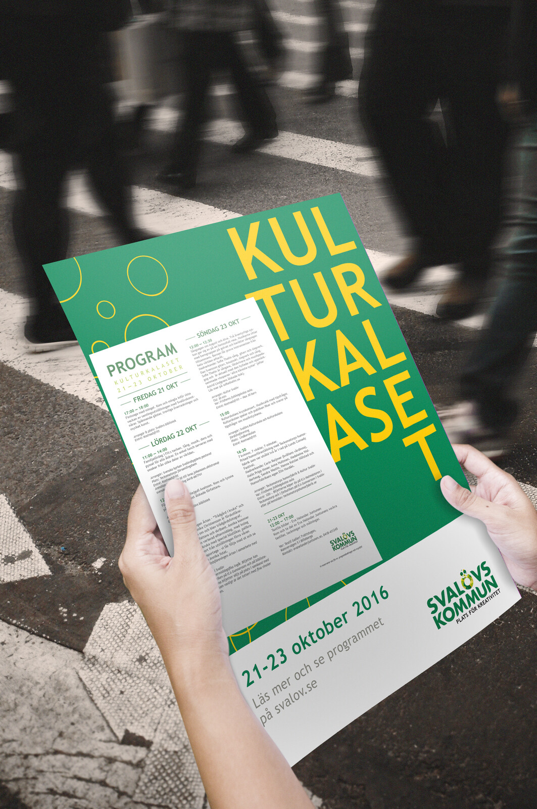 Flyers and posters me and my friend David Antolak did for Svalövs Kommun.