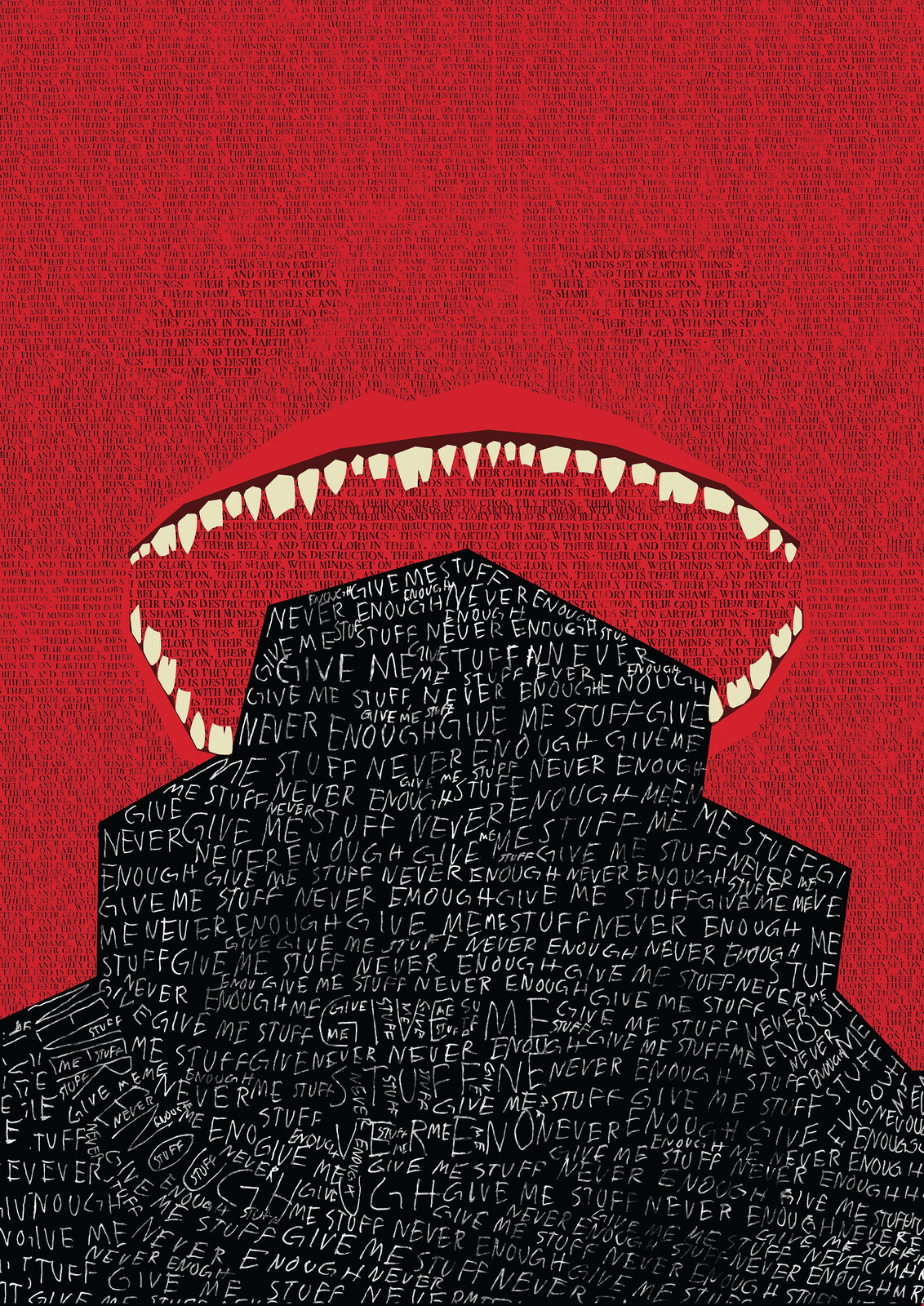 Poster made for an project about the seven deadly sins.