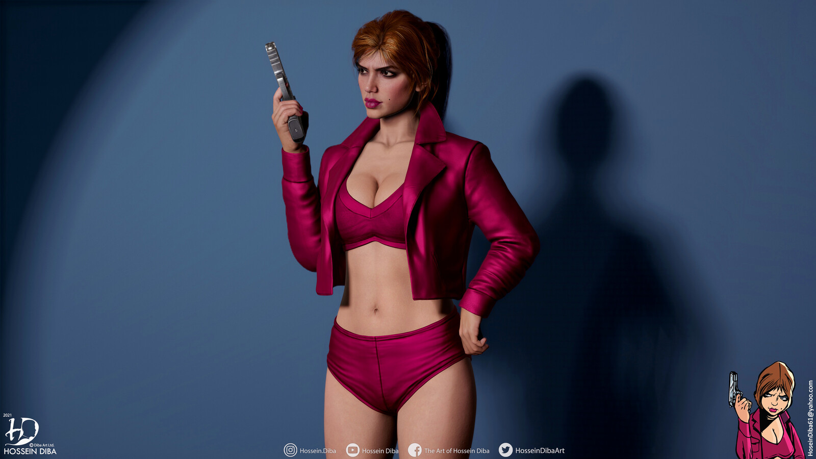 3D Model of GTA III Cover Girl (Real Time) .