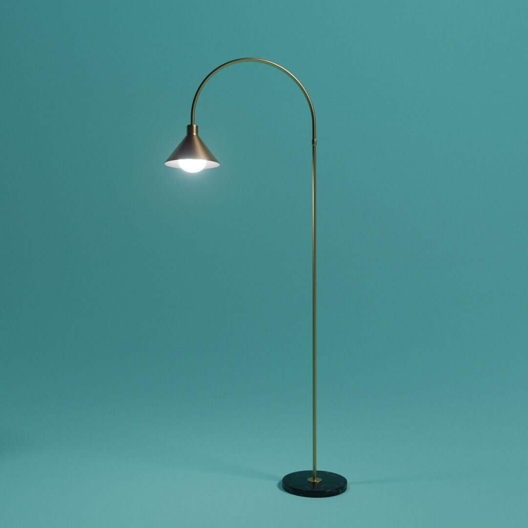 Wing Brass Floor Light 2