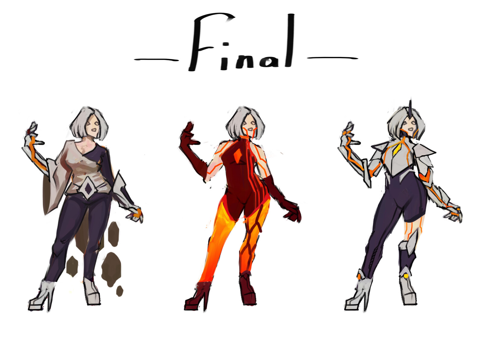 3 final outfits
