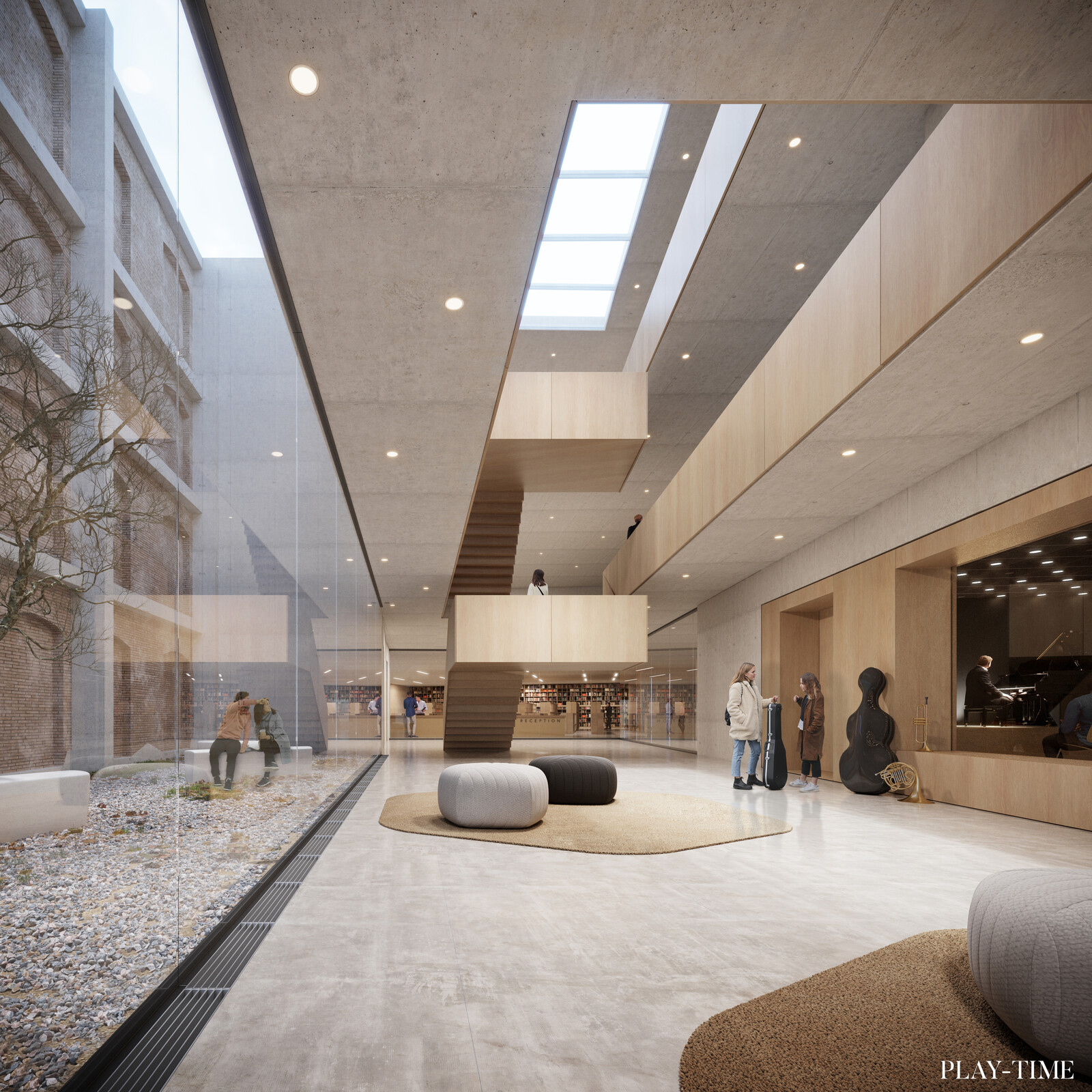 Music School in Dresden designed by JSWD Architekten. Image by PLAY-TIME.