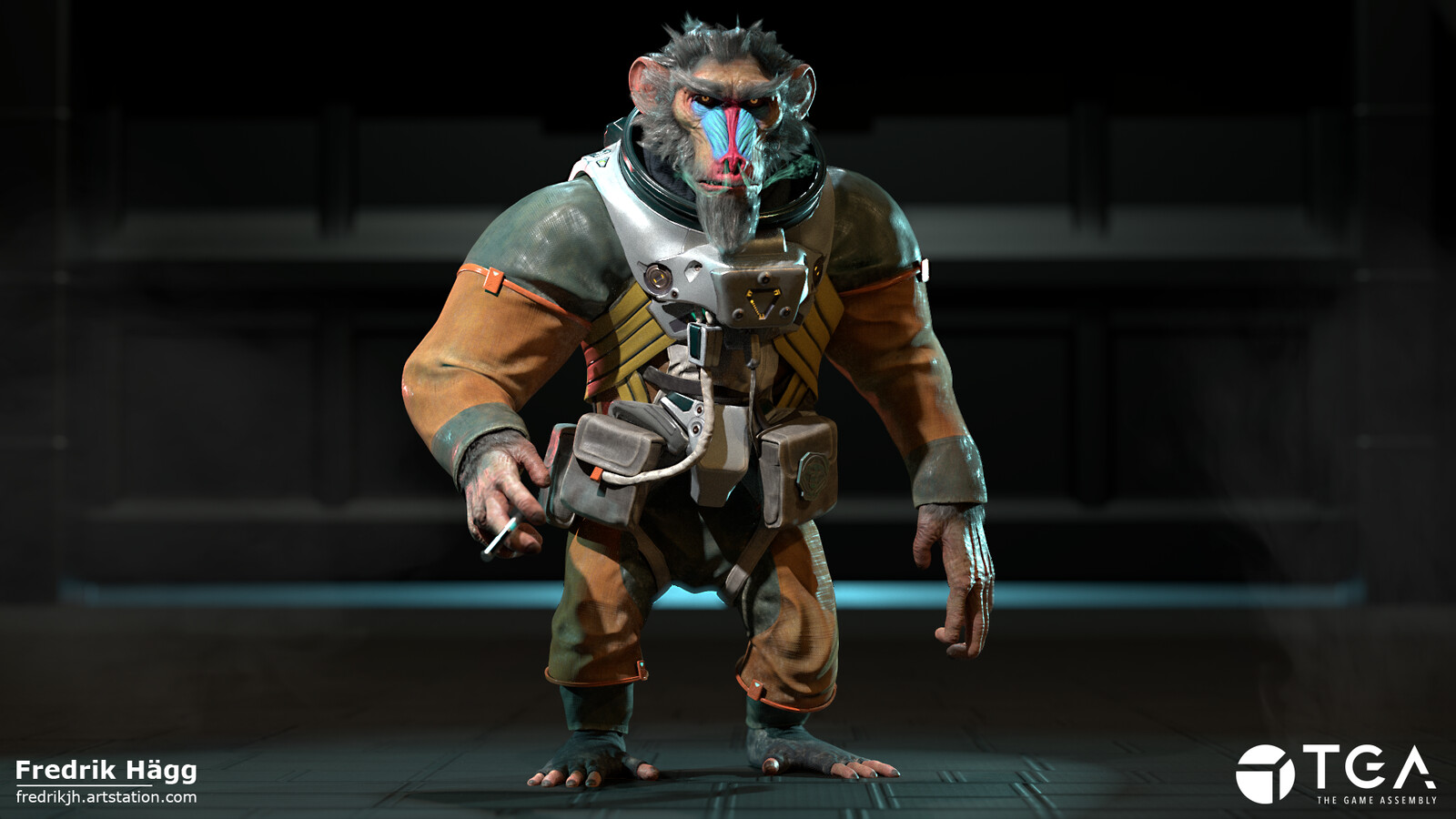 In an eclectic and colorful future, a graying primate lives a vagrant lifestyle travelling between space-docks taking odd jobs.