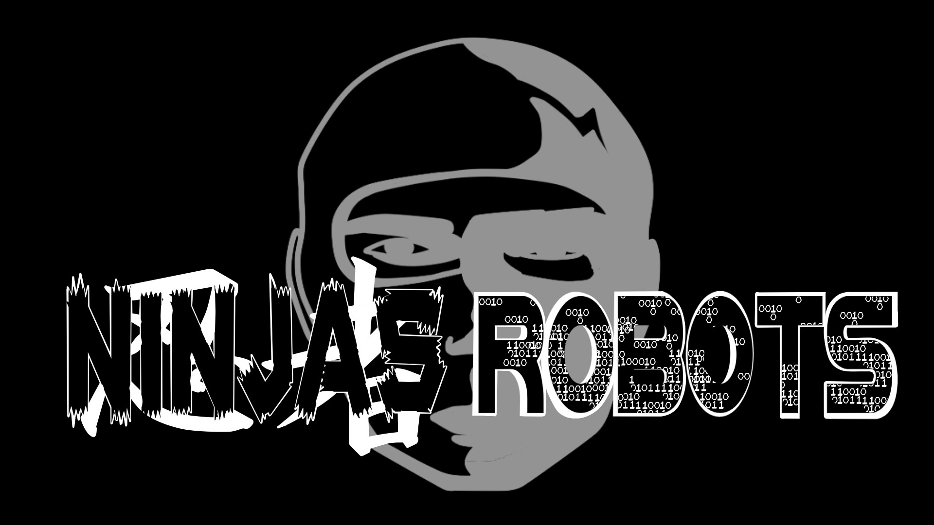 Artstation ninjas vs robots logo design 
