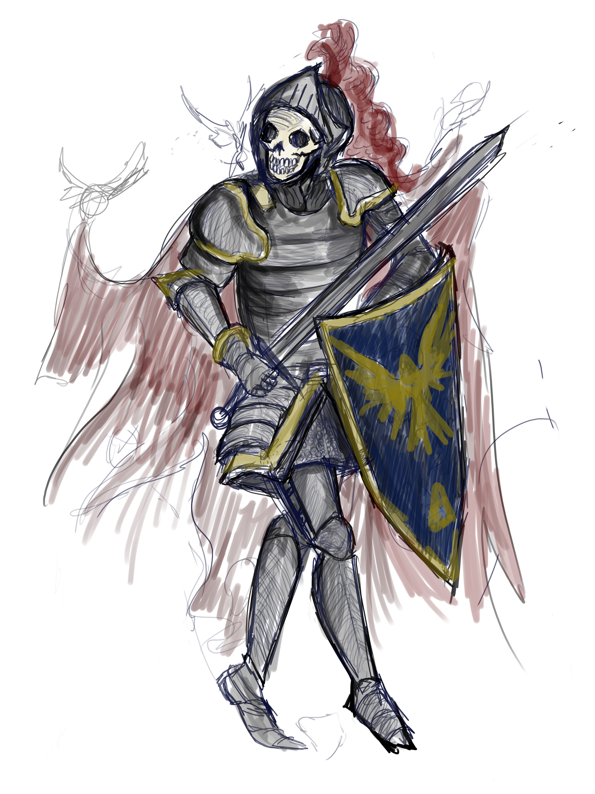 ArtStation - Skeleton Knight Sketch