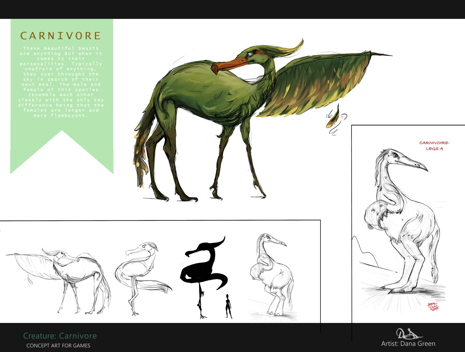 Early Look Dev of the carnivore creature
