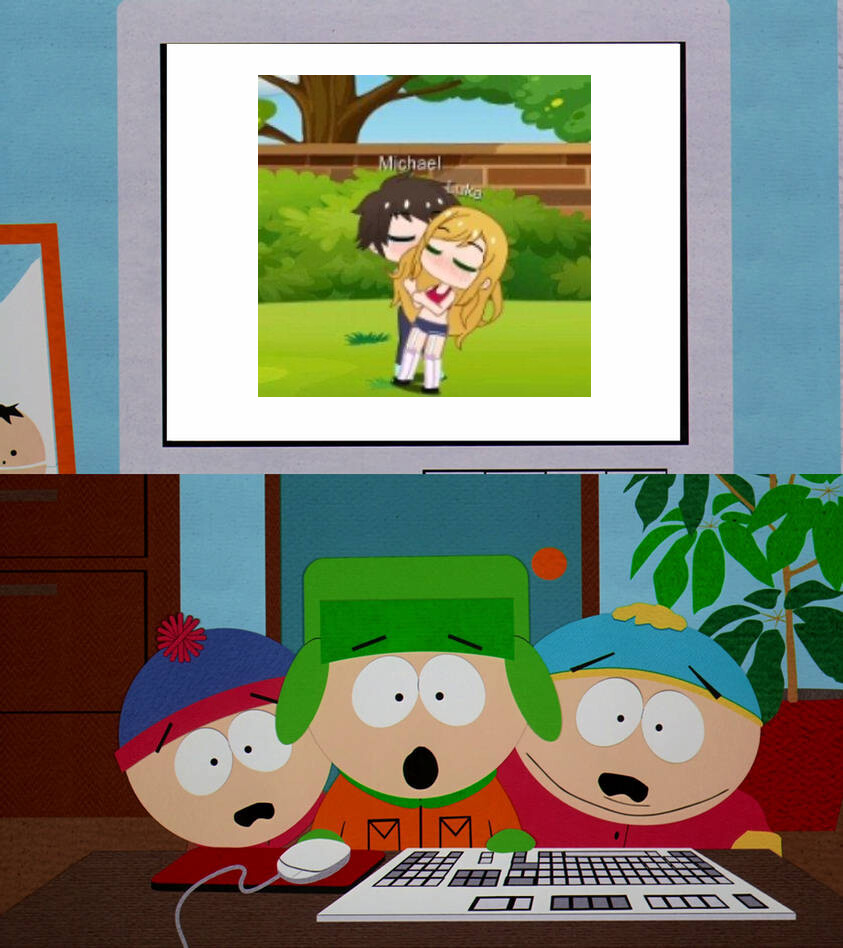 Anthony Moose Stan Kyle And Cartman Watch Michael And Luka Kissing