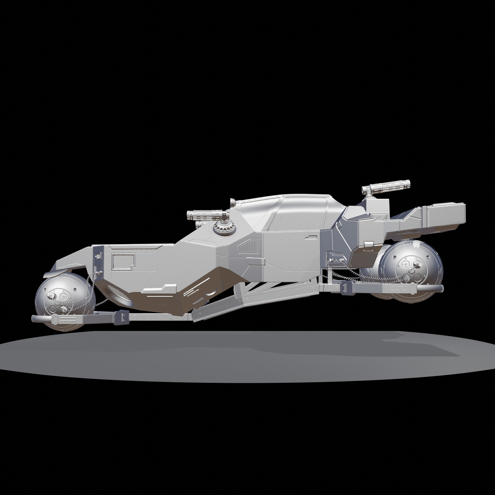 Clay render side