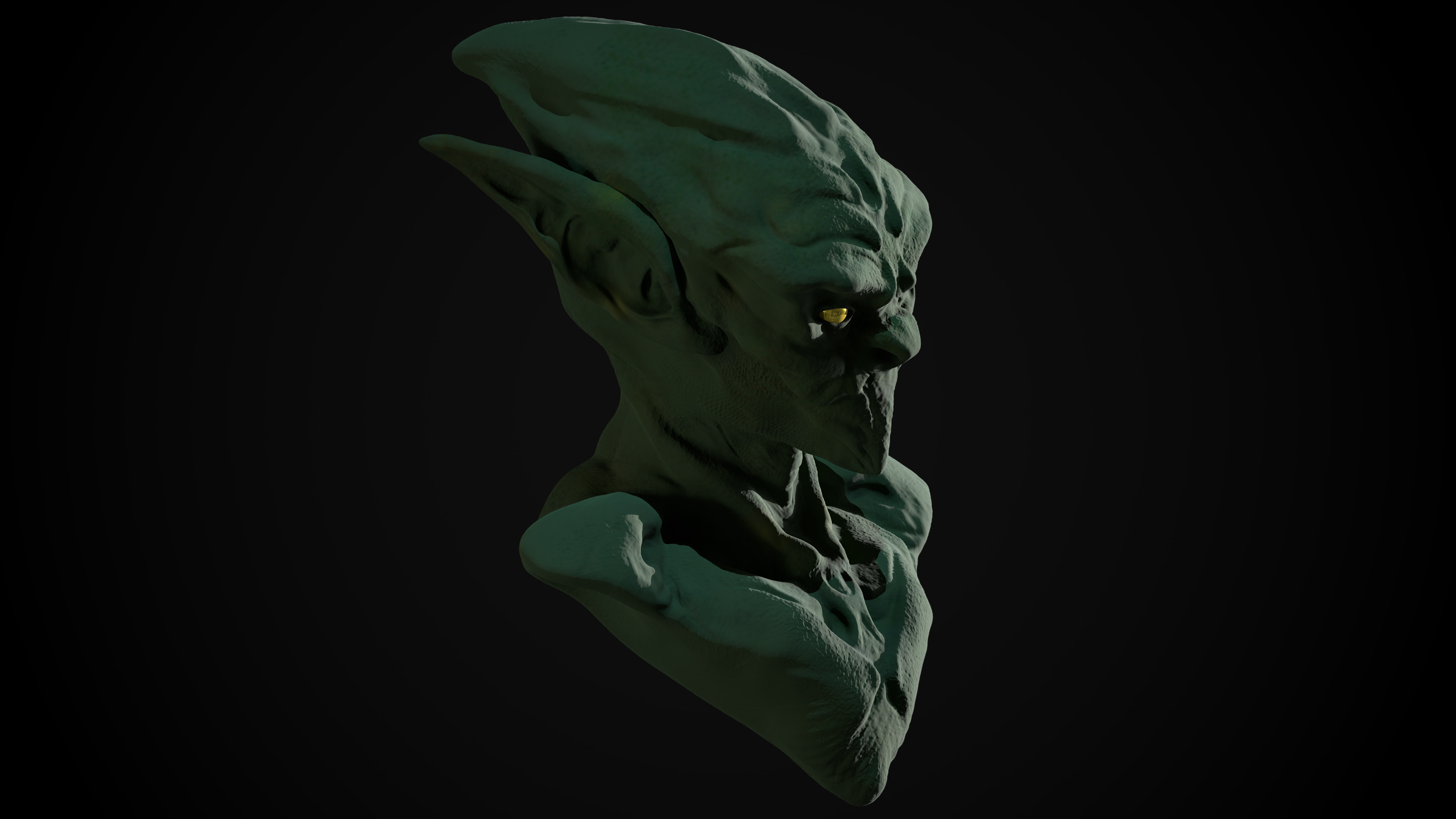 Marmoset Side View Render