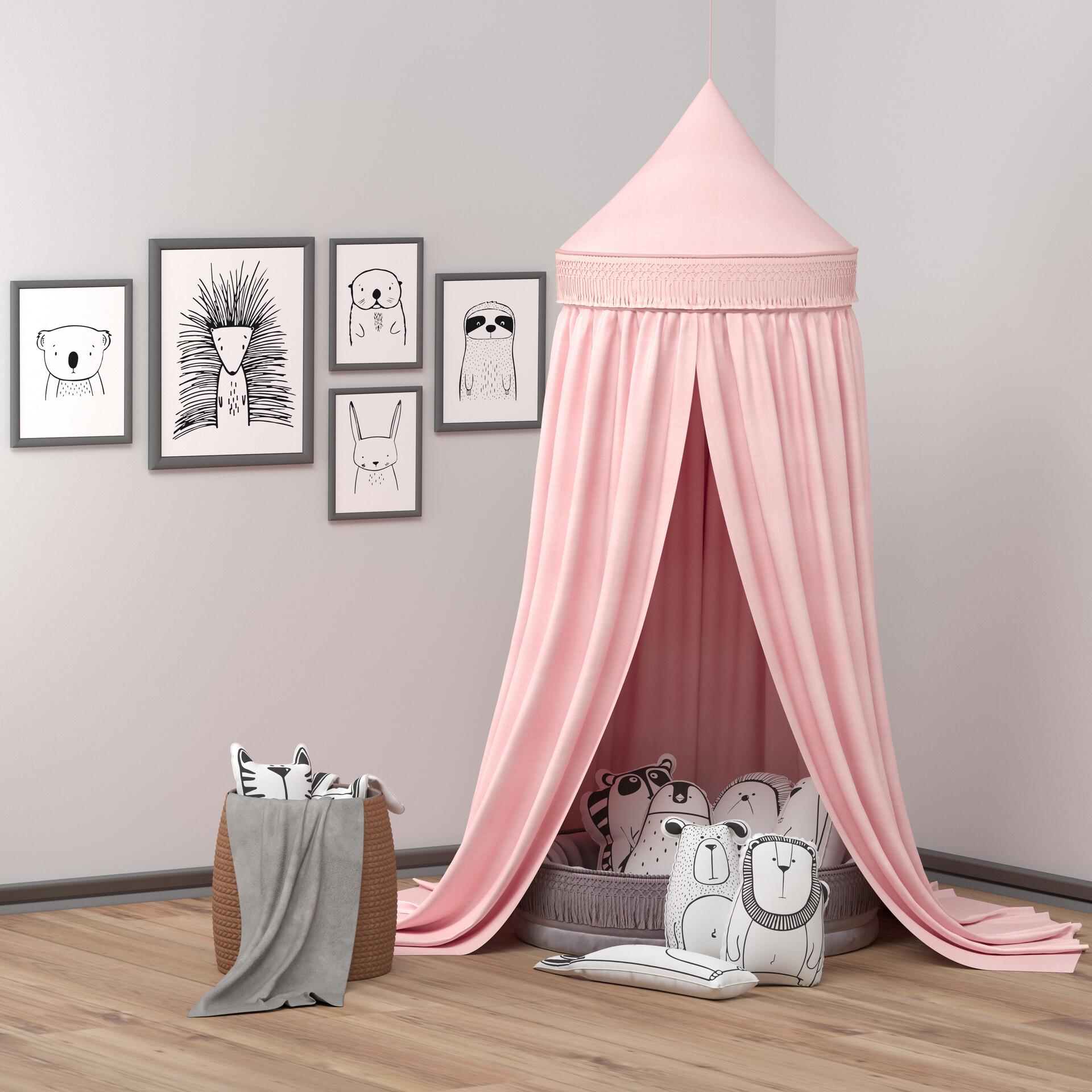 ArtStation - Bed canopy boho maxi vanilla