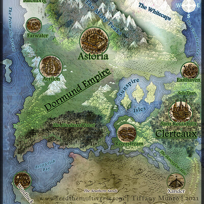ArtStation - Illustrated Fantasy Map for an NFT/Crypto Project