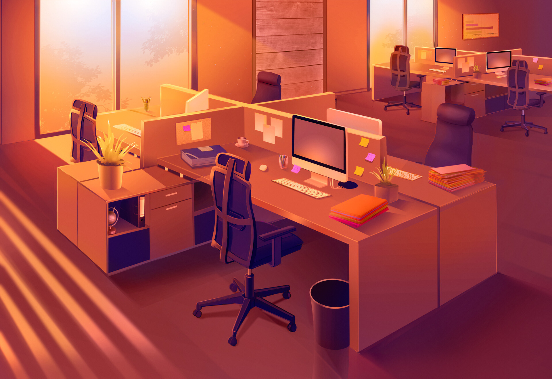 office space desktop background