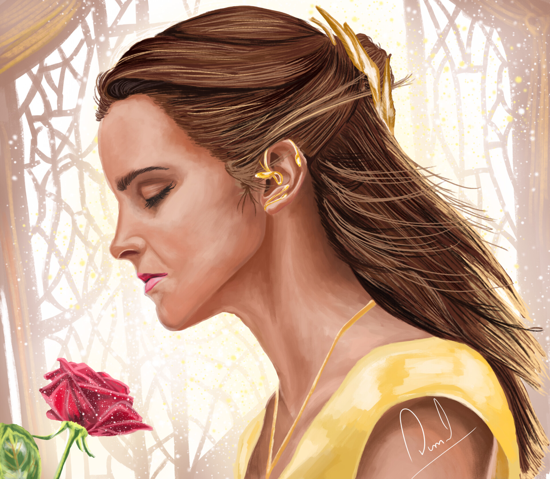 Artstation Digital Painting Emma Watson