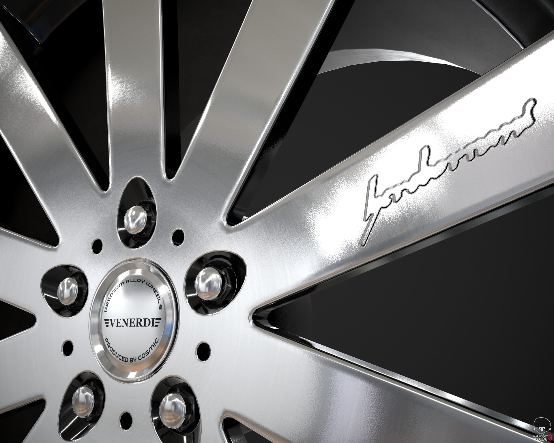 COSMIC VENERDI VARIANT コスミック ヴェネルディ メッキ 22×9J オフセット 約 +30 114.3×5穴 TRIANGLE SPORTEX TSH11 265/35ZR22 5mm~6mm (A318axxYGG) Cosmic - Venerdi Madelena Wheels - Nengun Performance