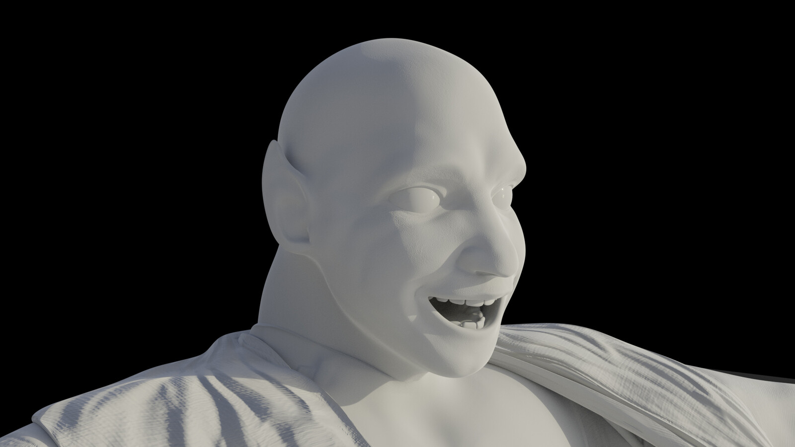 Top Character Flatshaded Render