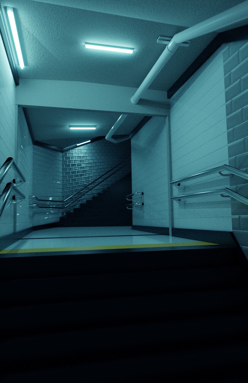 Angelika Aduna - Ominous Subway Stairs